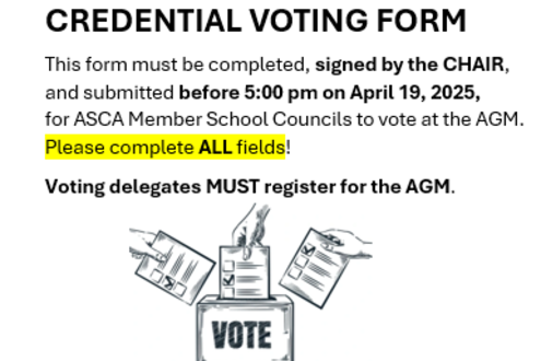 Voting Delegates must complete and submit this form!