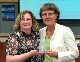 Trustee Linda Mywaart with ASCA Director Lorna Spargo (left)