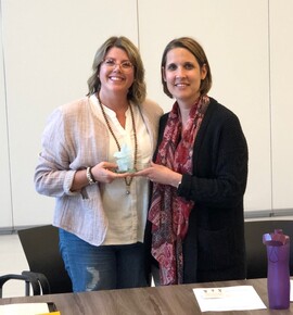 Krista Scott with ASCA Director Jacquie Surgenor (right)