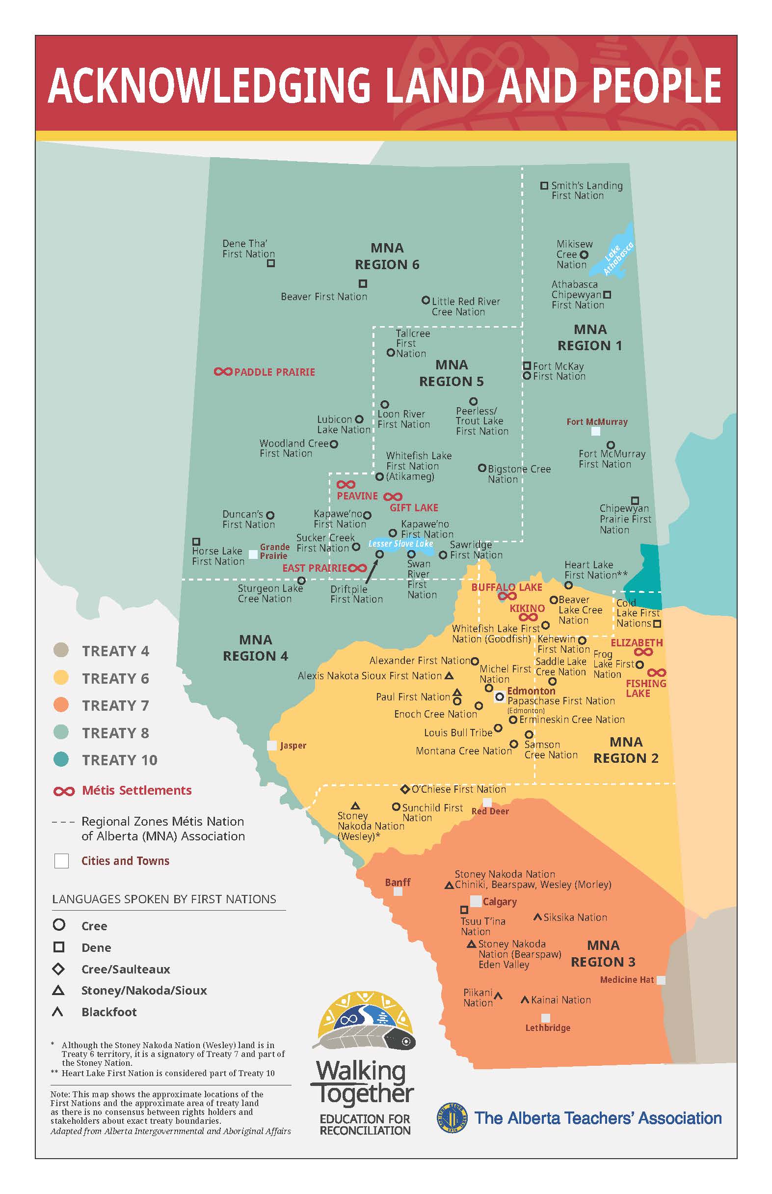 First Peoples Map of Alberta Alberta School Councils' Association