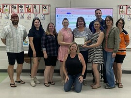 Annie L. Gaetz School Council with ASCA Vice President Meagan Parisian (centre) 