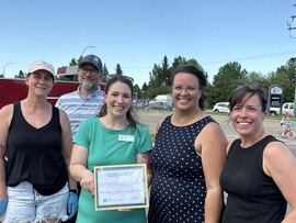 Vice Chair Krystal Prins, Chairperson Gary Rice, ASCA Vice President Meagan Parisian, Fundraising Coordinator Renee Spelt, Treasurer Pam Dedora