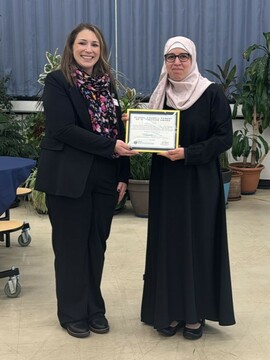 ASCA Vice President Meagan Parisian (left) with Hanady Jareh