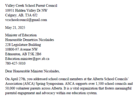 Valley Creek SC Advocates to Education Minister